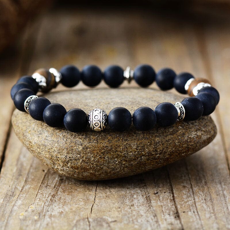 Agate Noir Tiger Eye Bracelet