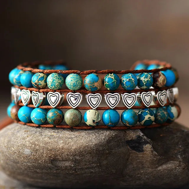Natural Serenity Imperial Jasper Wrap Bracelet