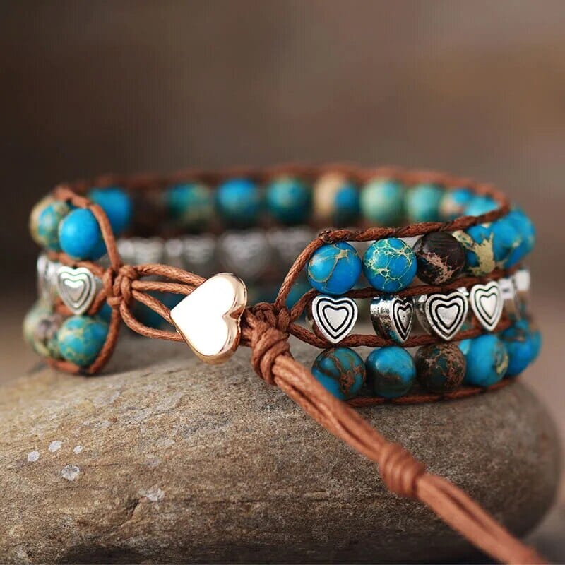 Natural Serenity Imperial Jasper Wrap Bracelet