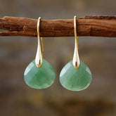 Minimalist Aventurine Drop Earrings