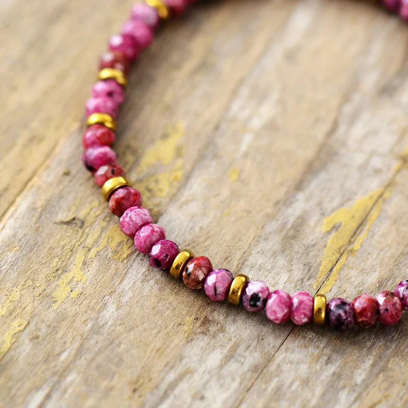 Fushcia Jade Harmony Bracelet