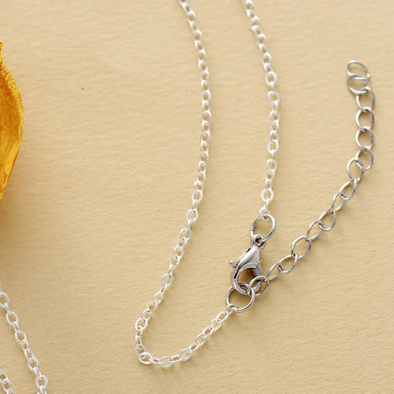 Silver Minimalist Turquoise Waterdrop Necklace