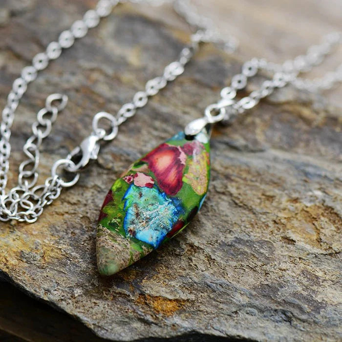 Burgundy Ivy Emperor Jasper Necklace