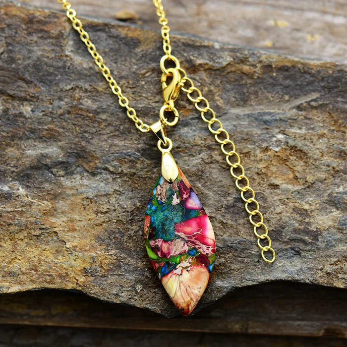 Burgundy Ivy Emperor Jasper Necklace