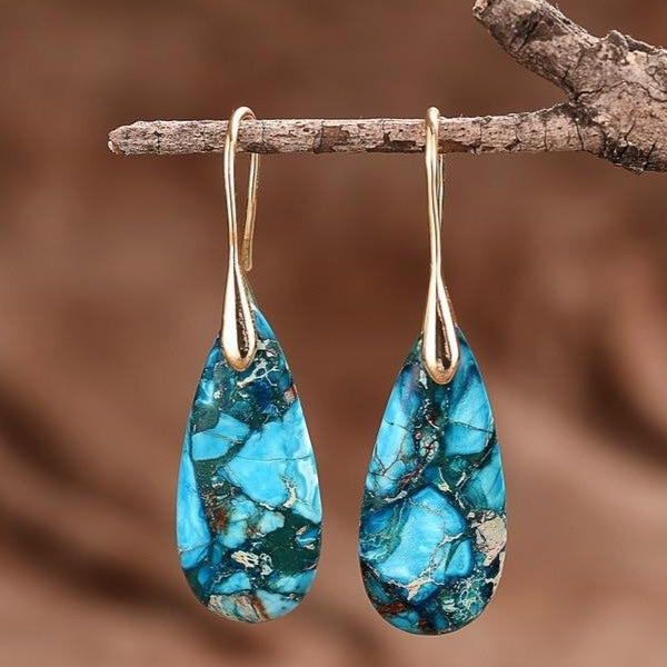Ocean Energy Protection Teardrop Earrings