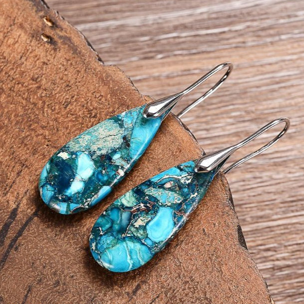 Ocean Energy Protection Teardrop Earrings