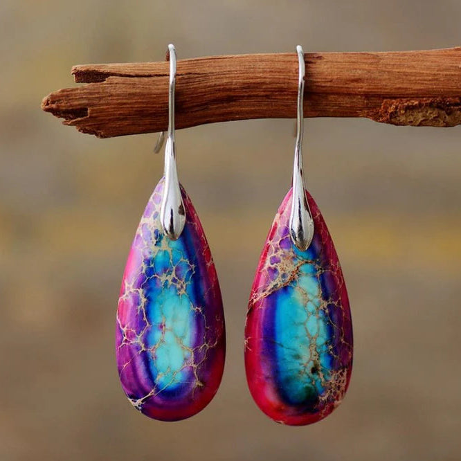 Tibetan Energy Jasper Earrings