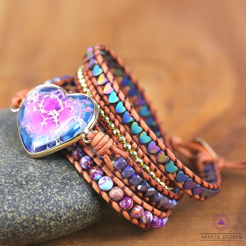 Brazalete envolvente de jaspe curativo