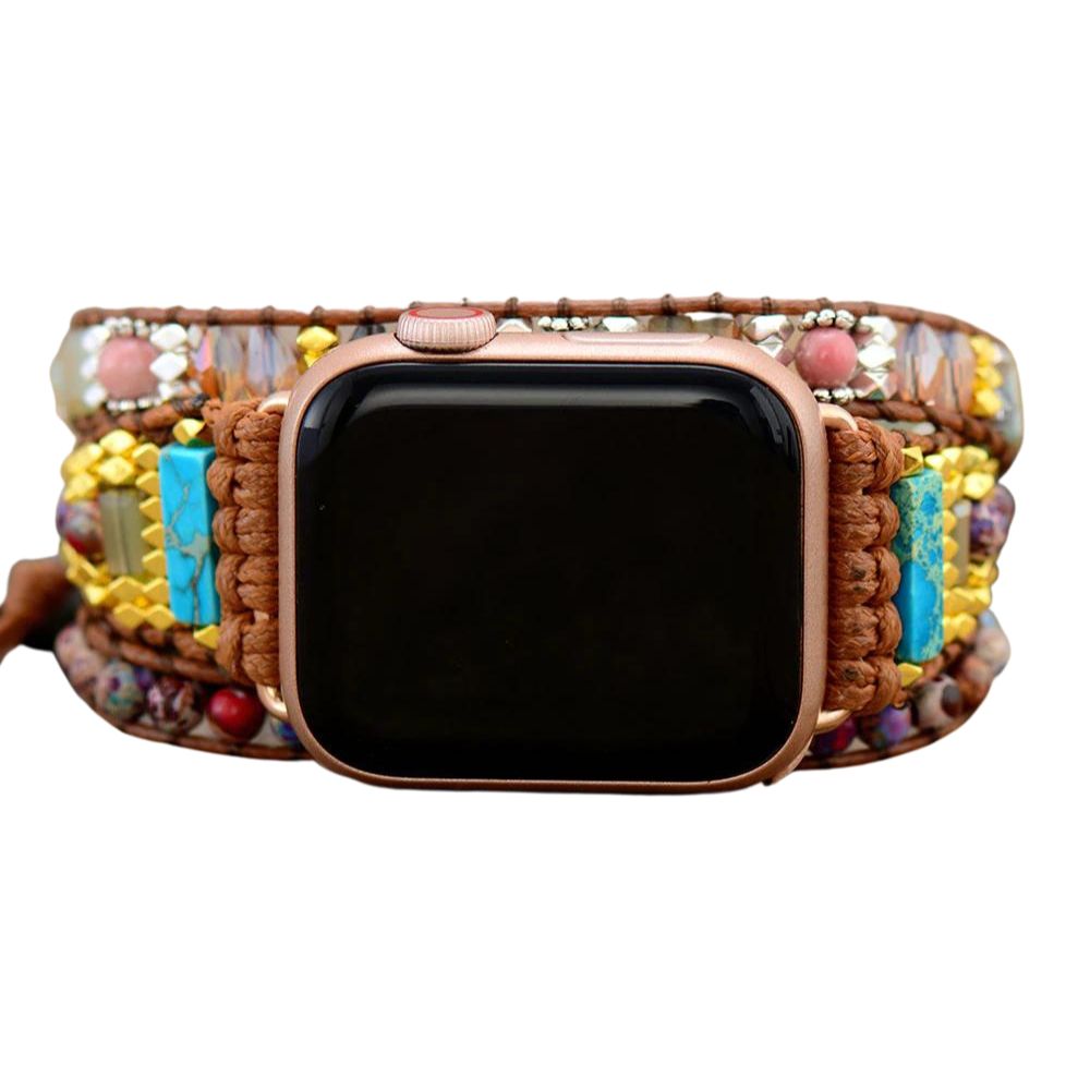 Cinturino per orologio Boho Jasper Rhodonite Apple