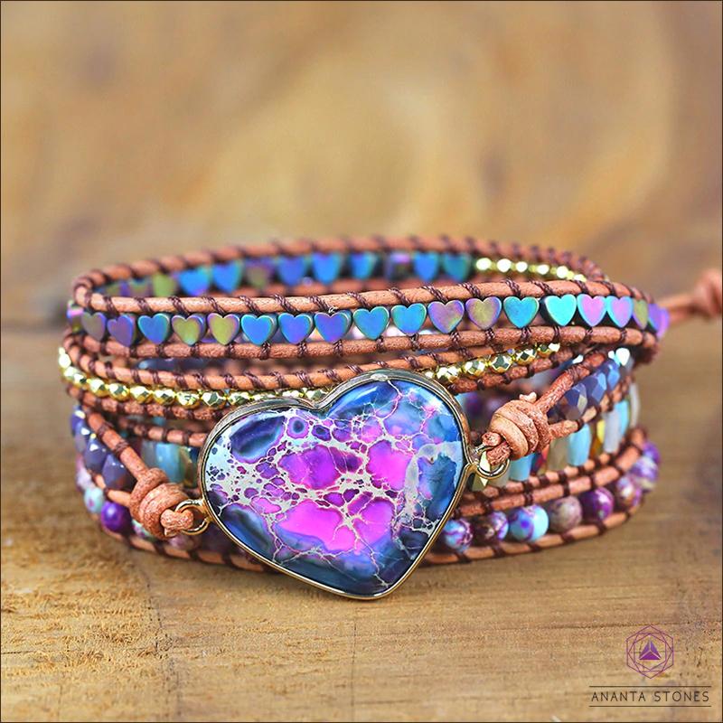 Brazalete envolvente de jaspe curativo