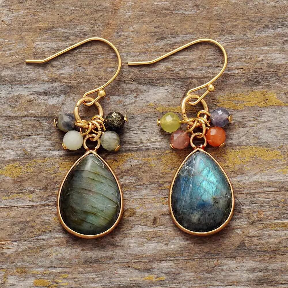 Handmade Rhinestone Drop Earrings - BLACK FRIDAY SALE