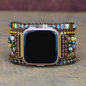 Balance of Aura Agate Fitbit Versa 2 Watch Strap