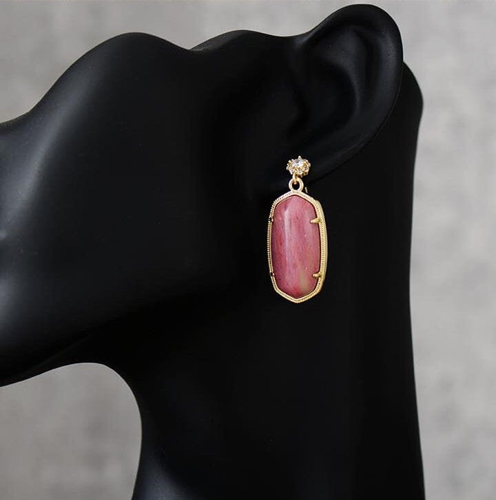 Healing Rhodonite Stud Earrings