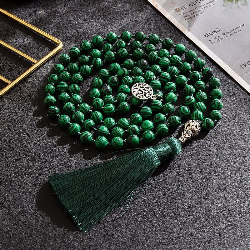 Elegant Malachite 108 Mala