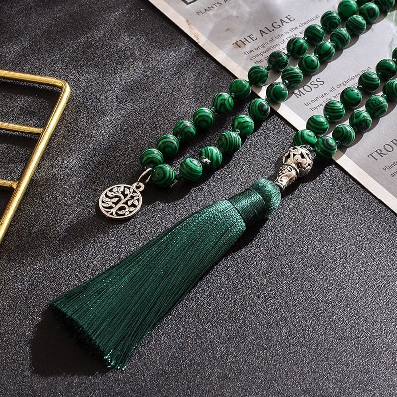 Elegant Malachite 108 Mala
