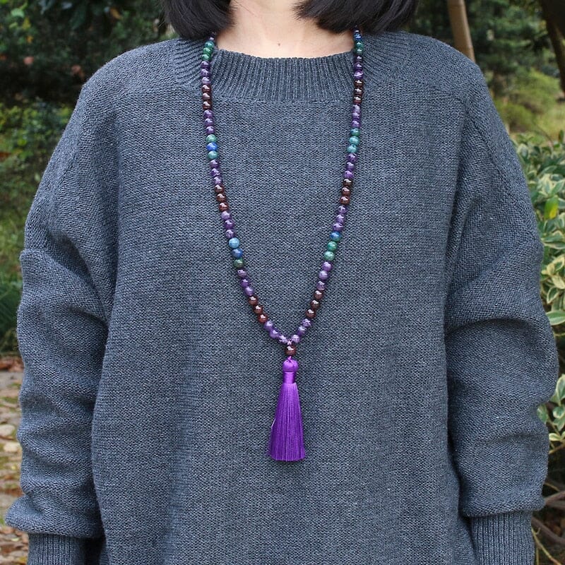Vibrant Amethyst 108 Mala