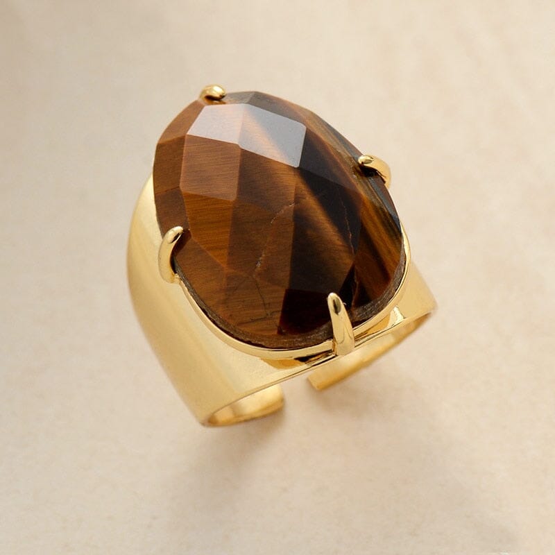 Subtle Oval Tiger Eye Ring