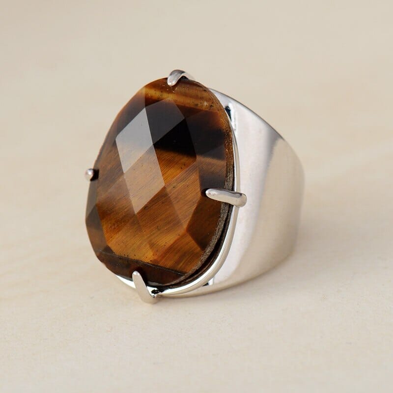 Subtle Oval Tiger Eye Ring