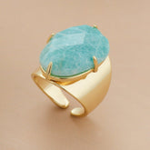 Subtle Oval Amazonite Ring