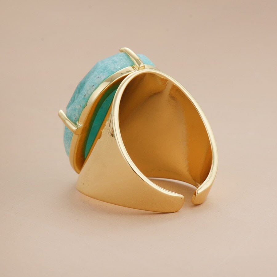 Subtle Oval Amazonite Ring