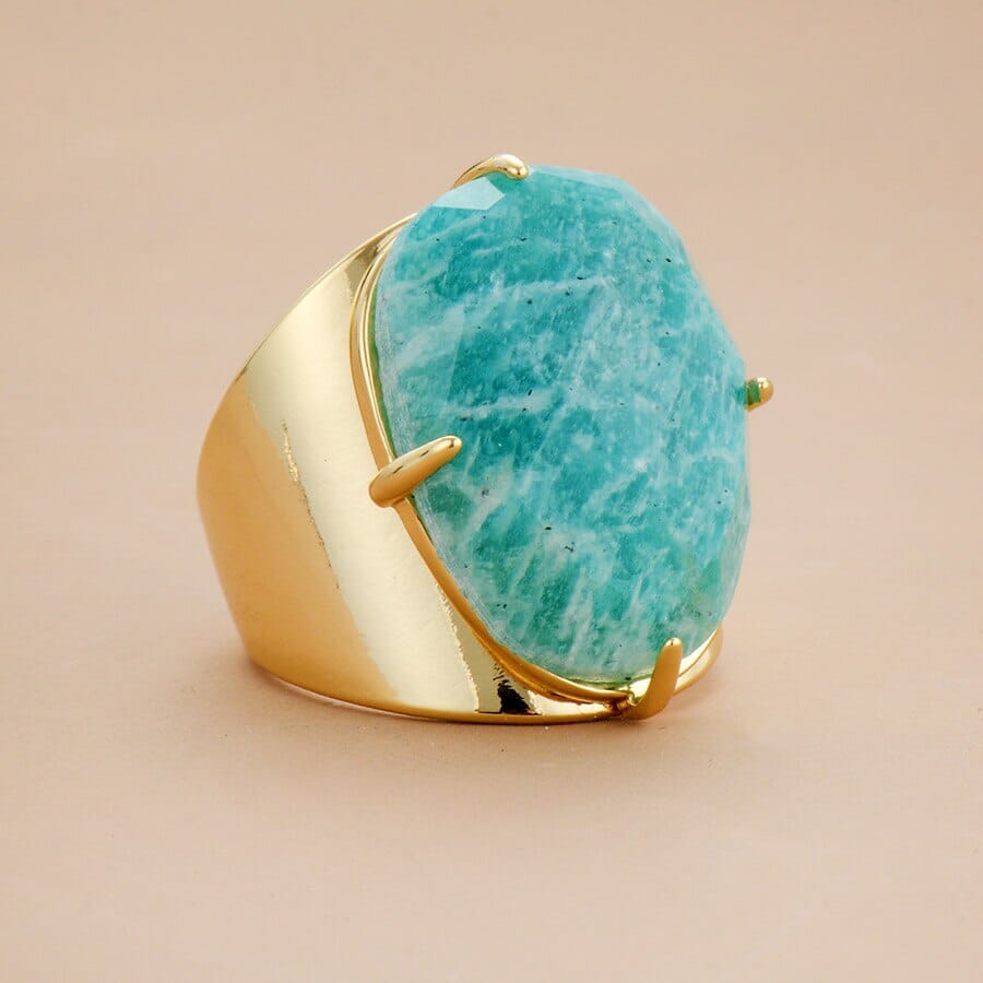 Subtle Oval Amazonite Ring