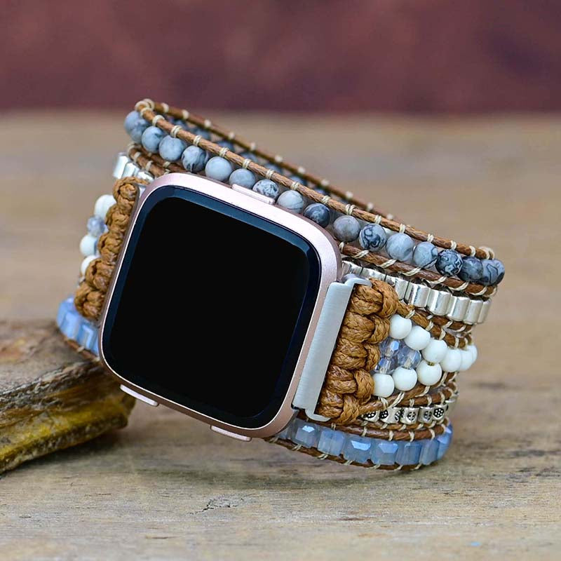 Healing Howlite Stones Fitbit Versa 2 Watch Strap