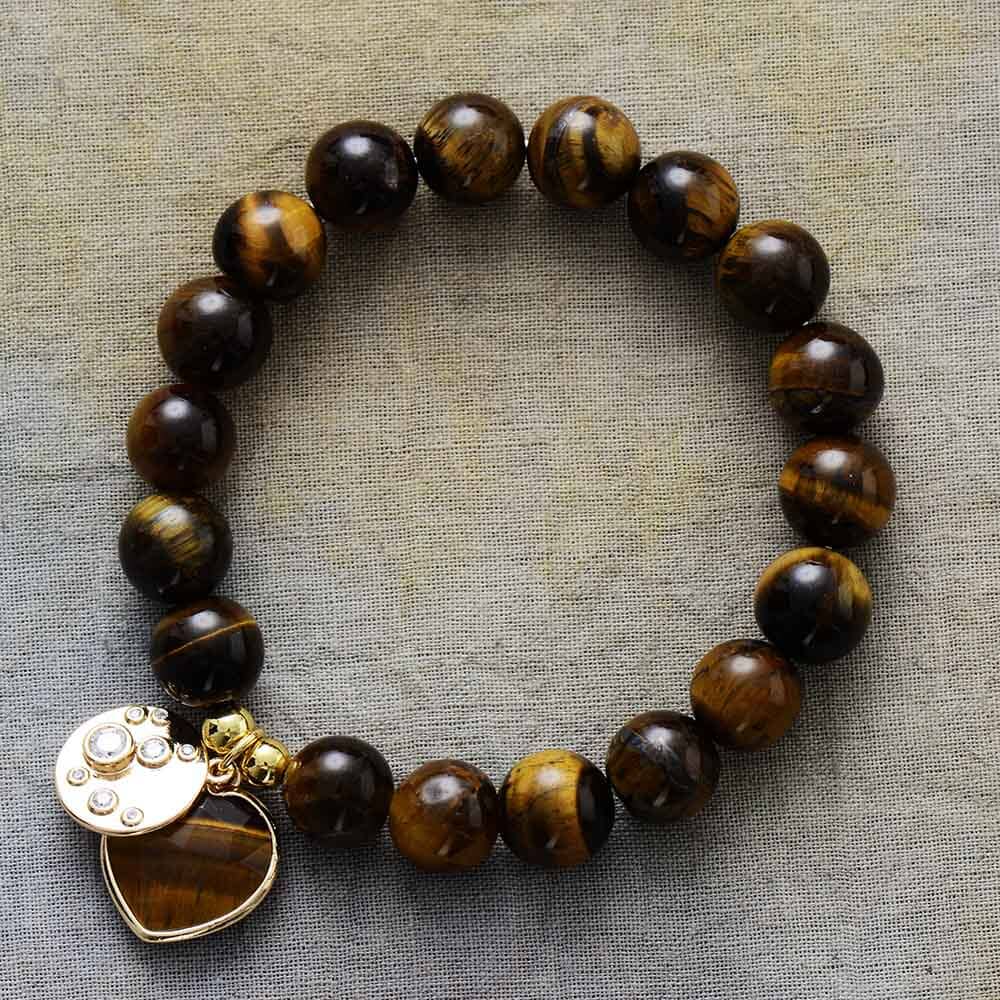 Nurturing Tiger Eye Heart Bracelet