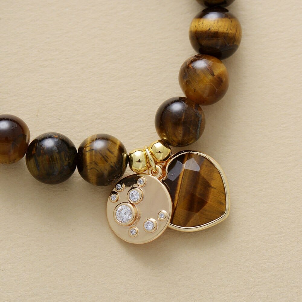 Nurturing Tiger Eye Heart Bracelet