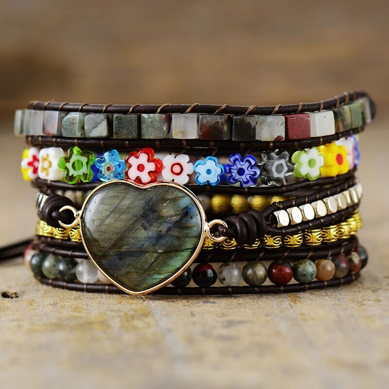 Charming Labradorite Wrap Bracelet