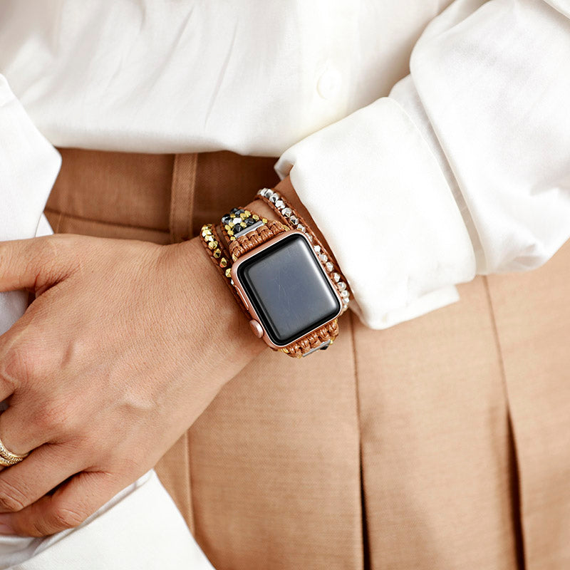 Glanzend hematiet <tc>Apple Watch Strap</tc>