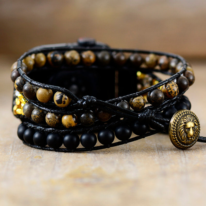 Protection Onyx Jasper Apple Watch Strap