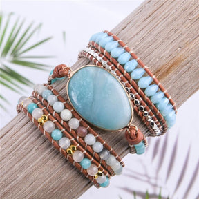 Healing Natural Amazonite Wrap Bracelet