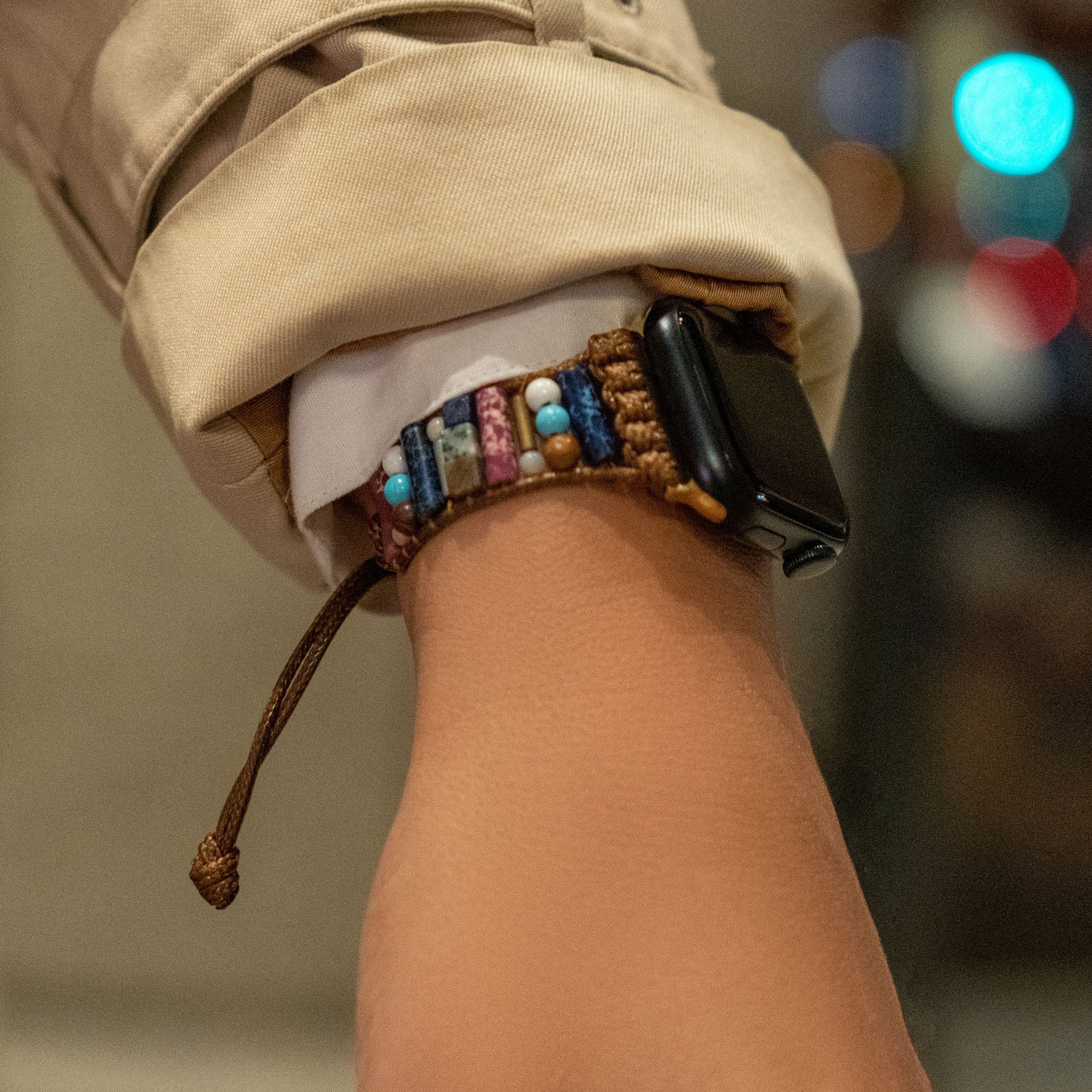 Ethnic Mixed Stones Apple Watch Strap