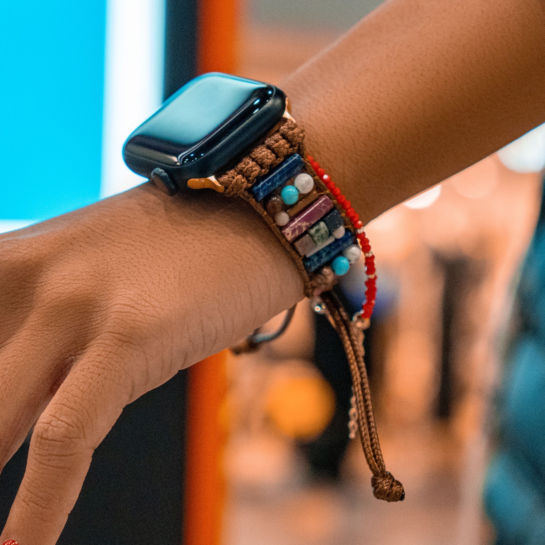 Ethnic Mixed Stones Apple Watch Strap