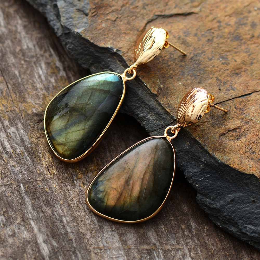 Healing Labradorite Drop Earring