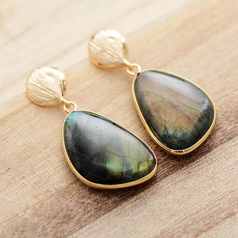 Healing Labradorite Drop Earring