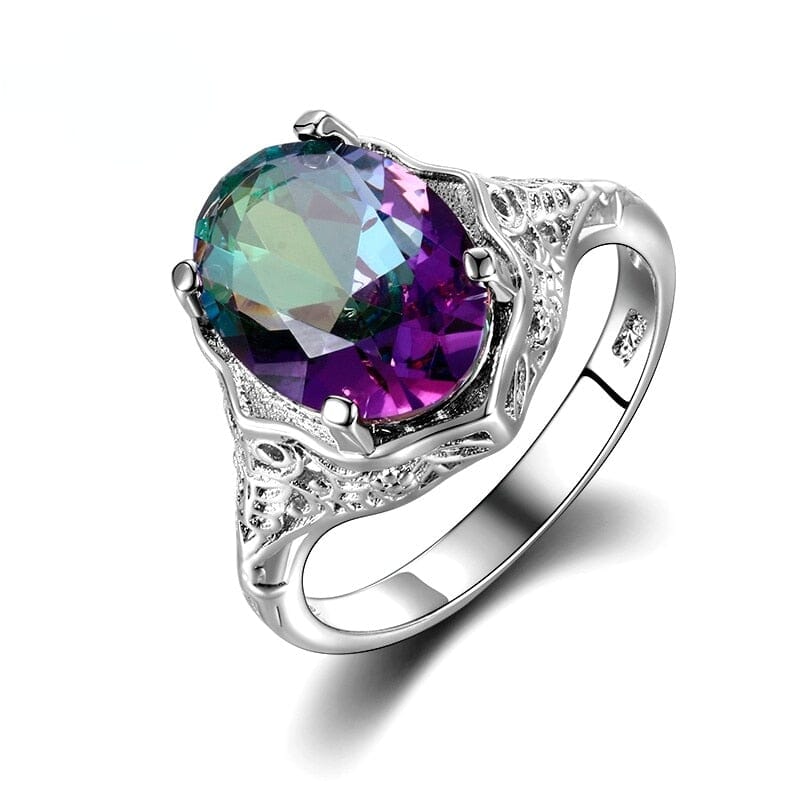 Amethyst White Gold Ring
