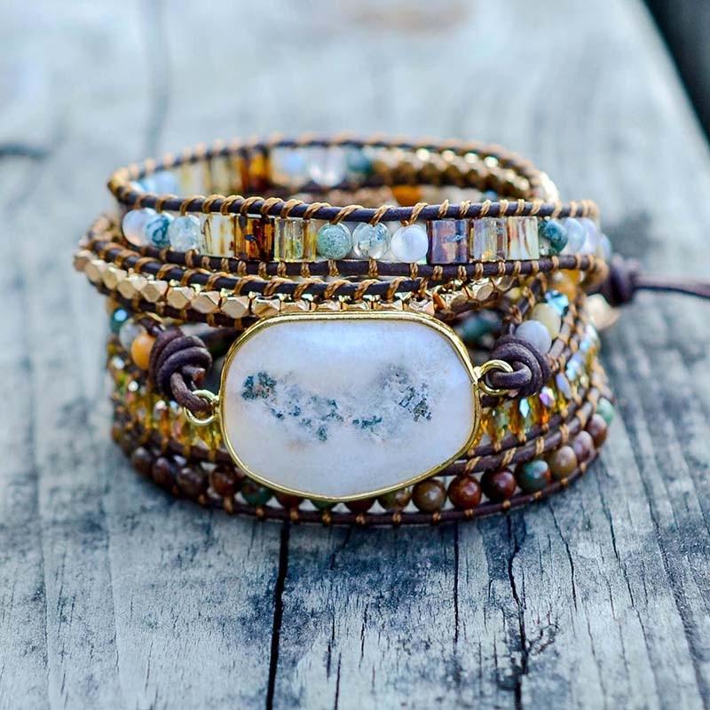 Healing Solar Quartz Protection Wrap Bracelet