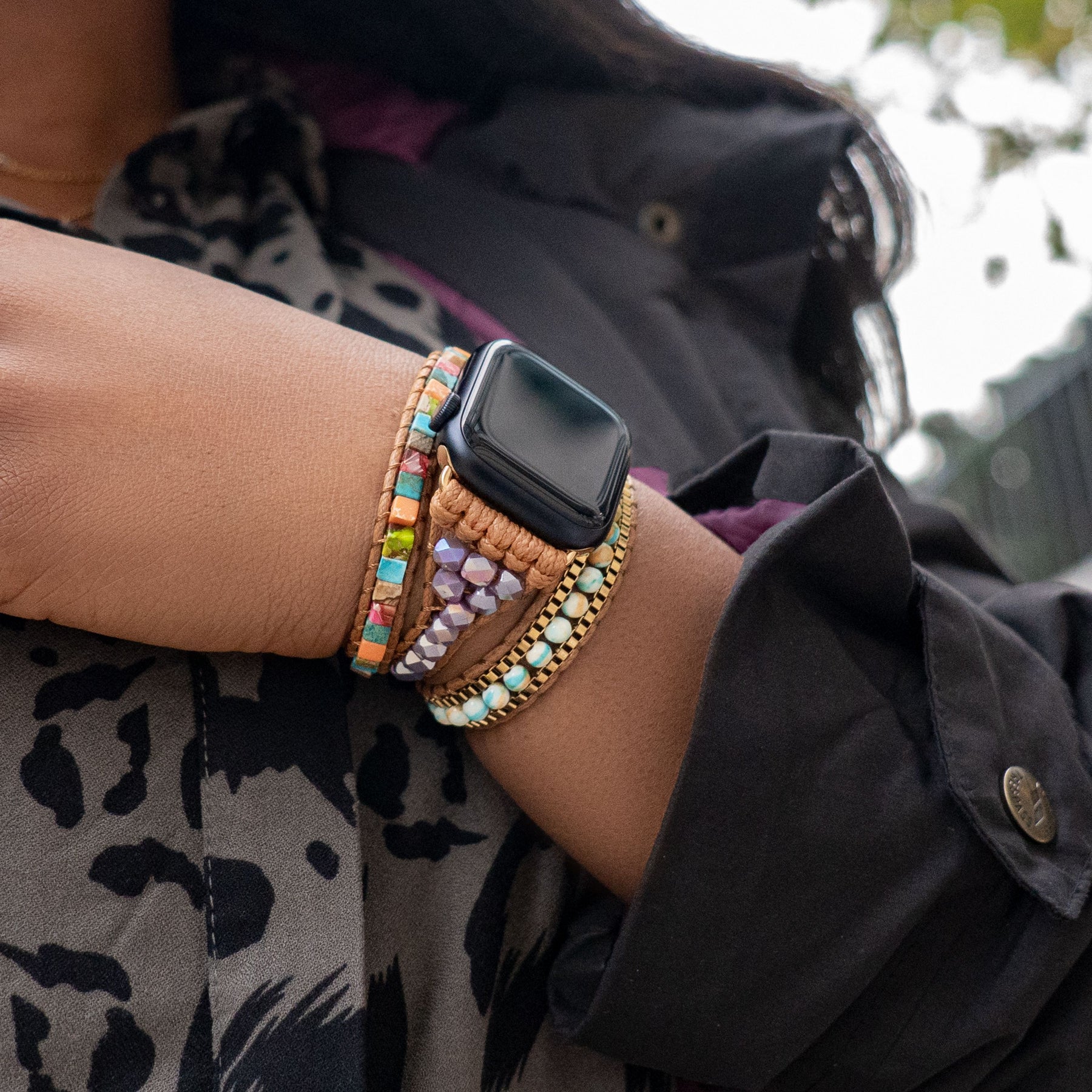 Healing Square Emperor Stone Apple Watch Strap