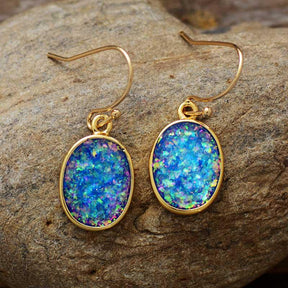 Healing Opal Dangle Earring