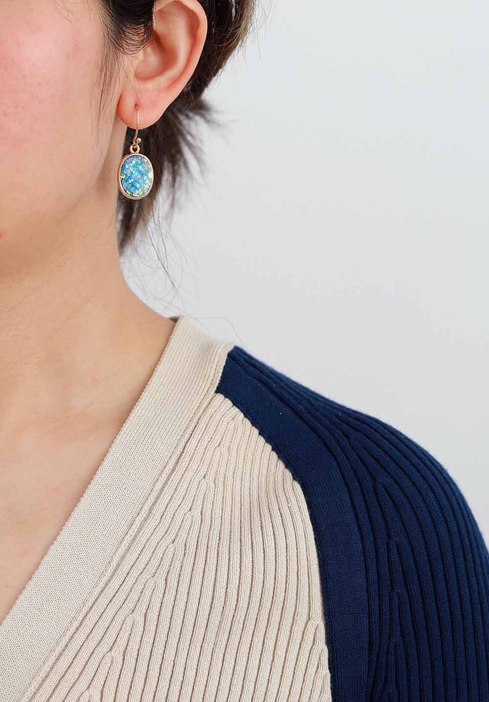 Healing Opal Dangle Earring