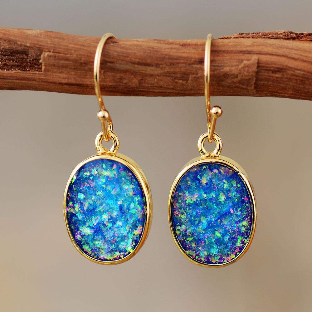 Healing Opal Dangle Earring