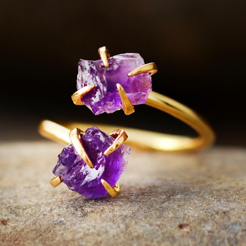 Stylish Amethyst Promise Ring
