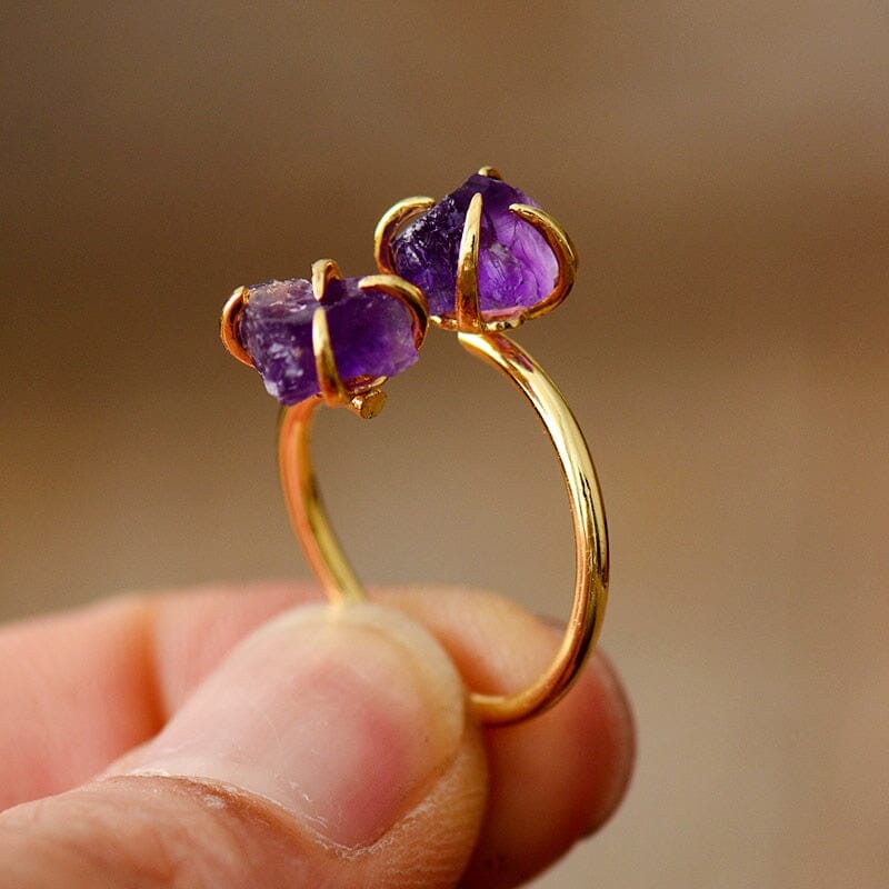 Stylish Amethyst Promise Ring
