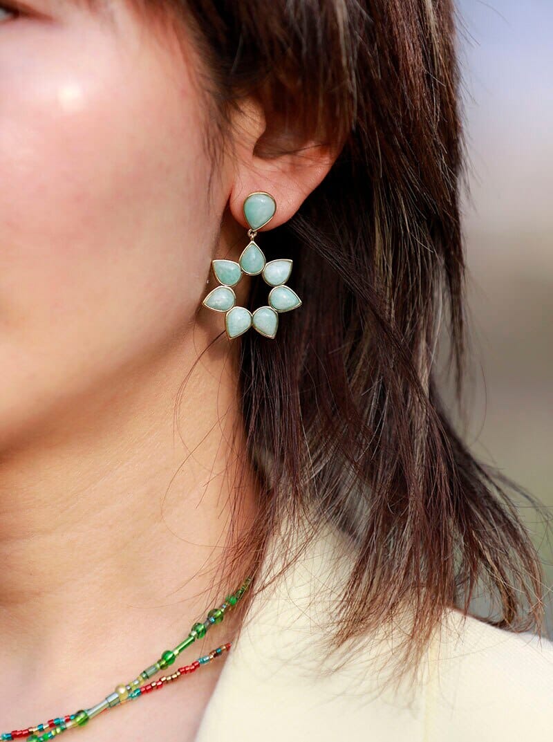 Radiant Amazonite Stud Earrings