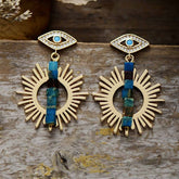 Egyptian Eye Jasper Stud Earrings