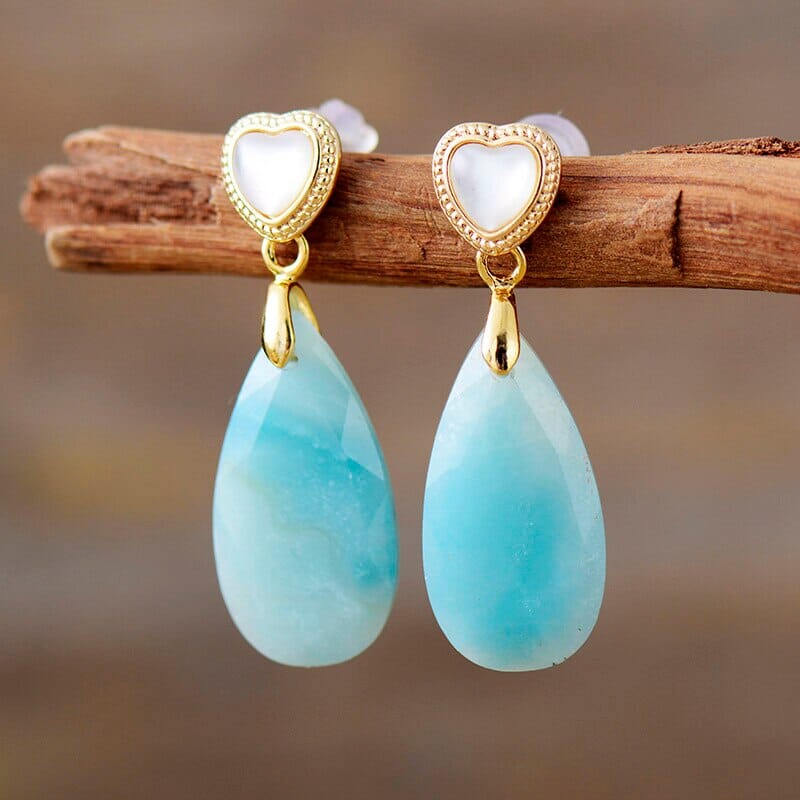 Classical Amazonite Stud Earrings