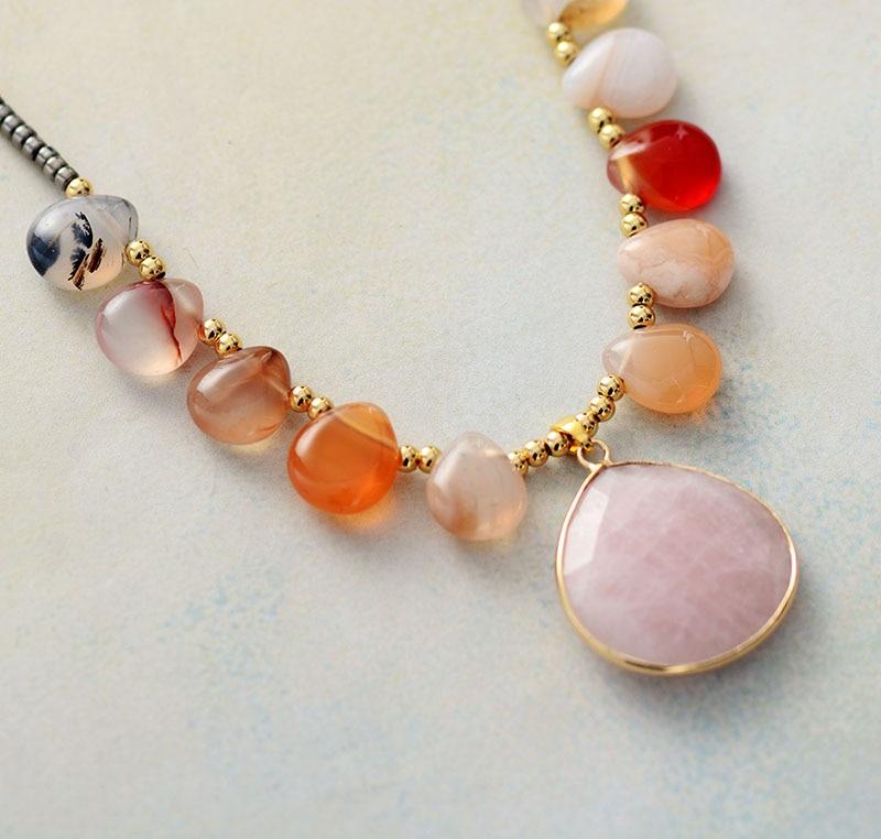 Collana di quarzo rosa Love Chakra