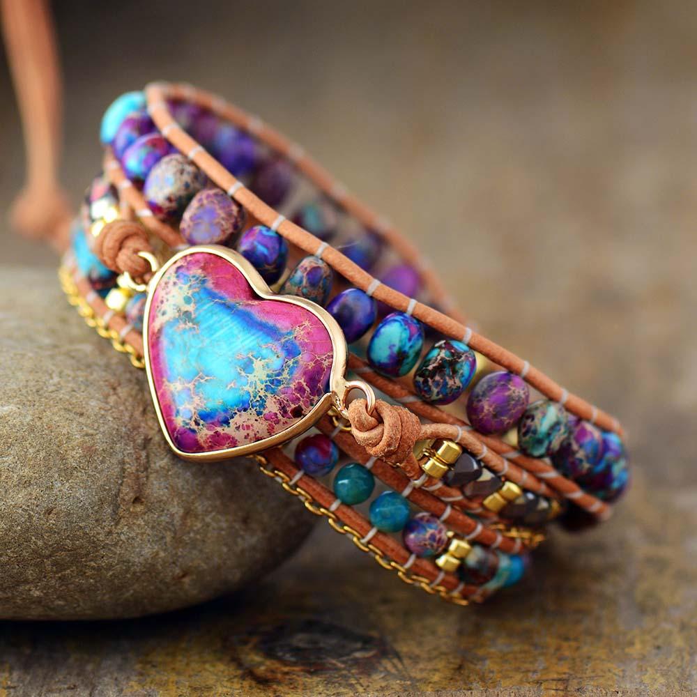 Brazalete de jaspe imperial de amor nutritivo