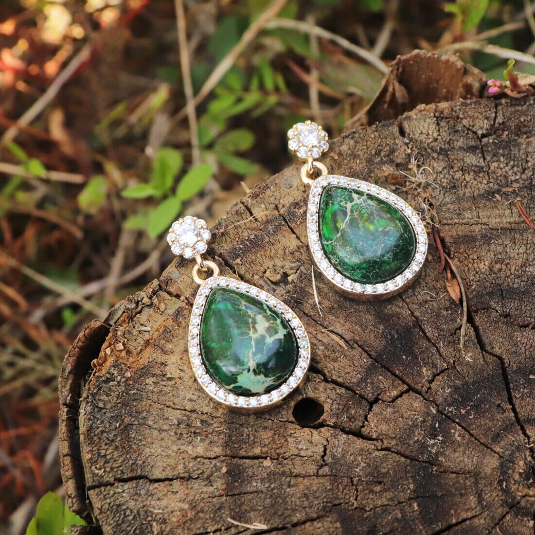 Healing Imperial Jasper Stud Earrings